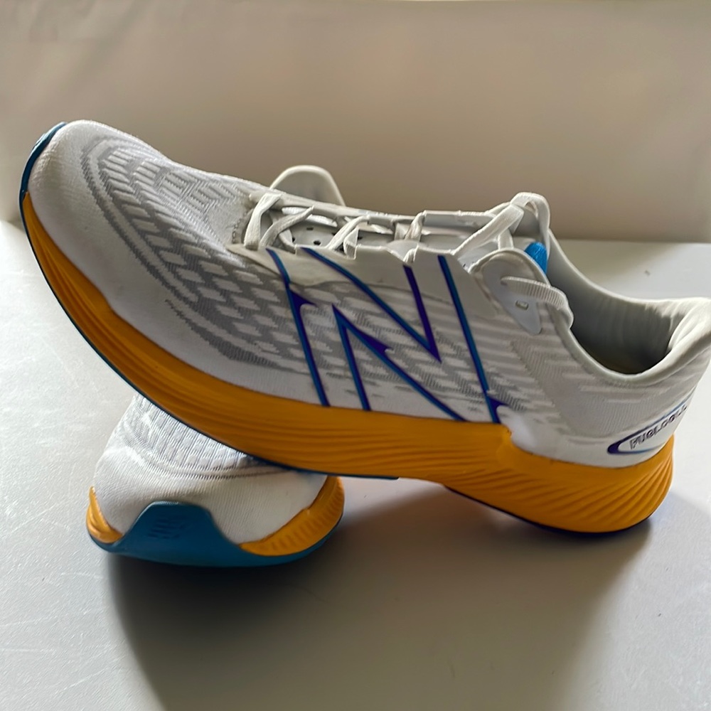 New Balance Fuelcell Prism V2 2E | White Yellow | Men Running Shoes MFCPZLW2-2E